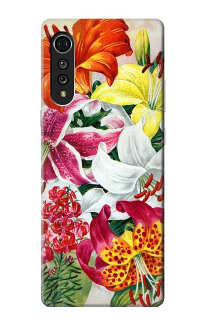 S3205 Retro Art Flowers Case For LG Velvet