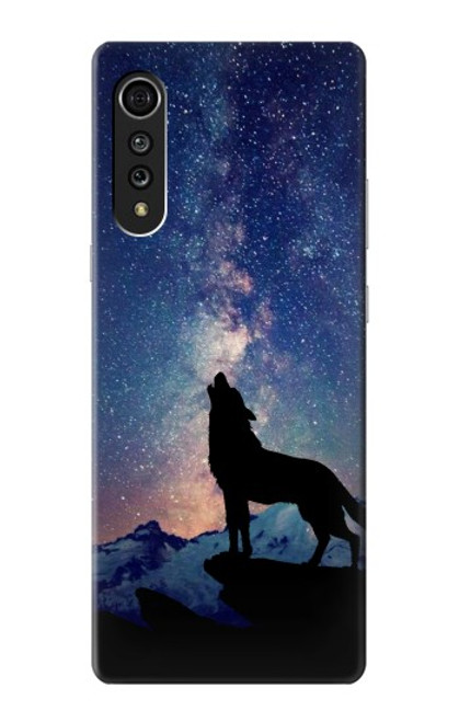 S3555 Wolf Howling Million Star Case For LG Velvet