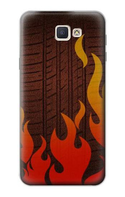 S2988 Rally Car Tire Fire Case For Samsung Galaxy J7 Prime