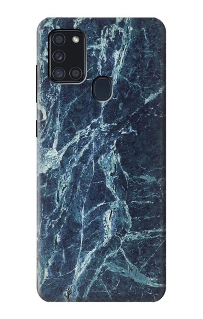 S2799 Light Blue Marble Stone Graphic Printed Case For Samsung Galaxy A21s
