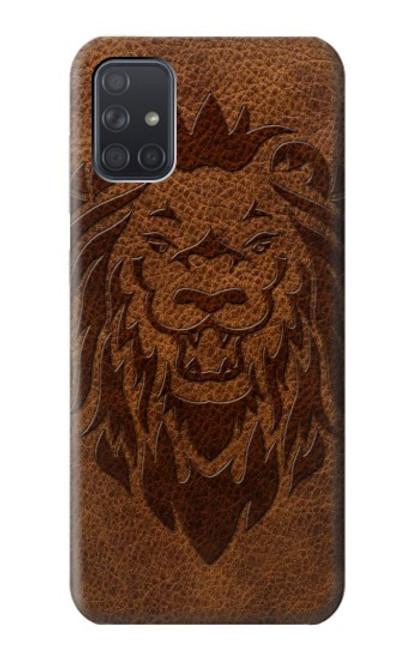 S2529 Leo Zodiac Tattoo Brown Graphic Print Case For Samsung Galaxy A71 5G