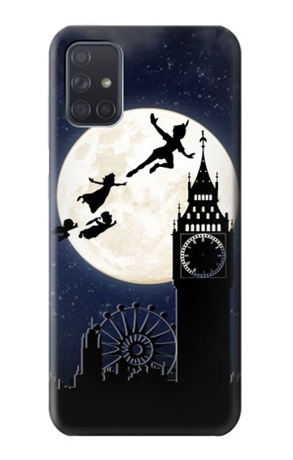 S3249 Peter Pan Fly Full Moon Night Case For Samsung Galaxy A71 5G