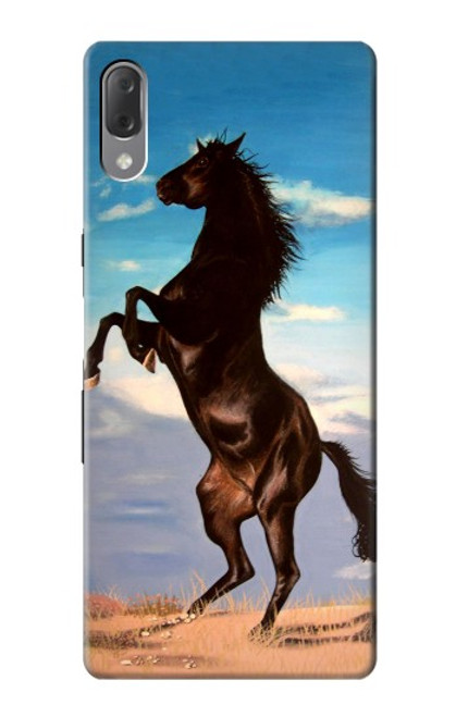 S0934 Wild Black Horse Case For Sony Xperia L3