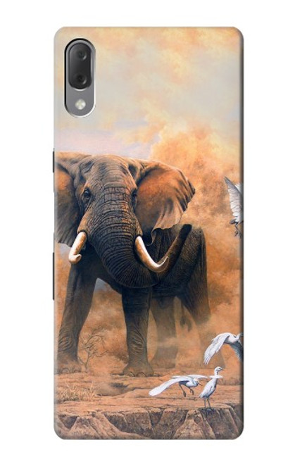 S1292 Dusty Elephant Egrets Case For Sony Xperia L3