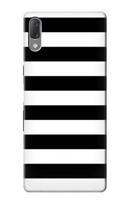 S1596 Black and White Striped Case For Sony Xperia L3