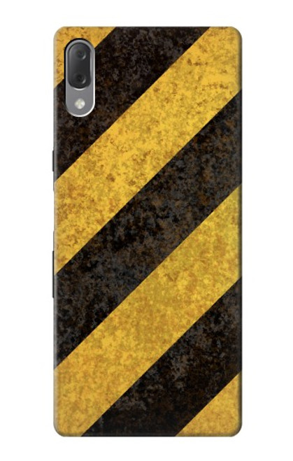 S2231 Yellow and Black Line Hazard Striped Case For Sony Xperia L3