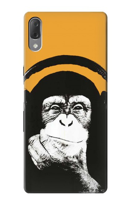 S2324 Funny Monkey with Headphone Pop Music Case For Sony Xperia L3