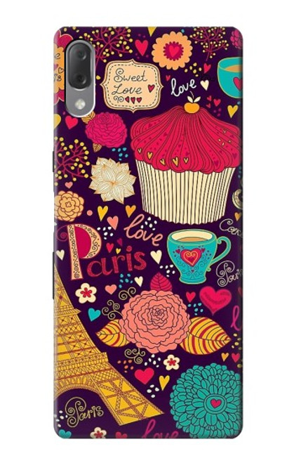 S2353 Paris Cartoon Vintage Pattern Case For Sony Xperia L3