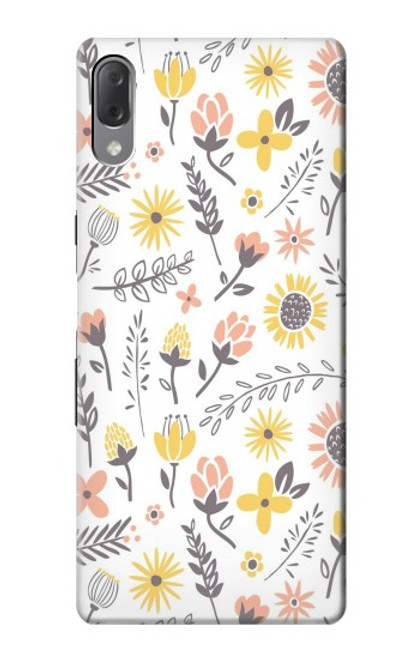 S2354 Pastel Flowers Pattern Case For Sony Xperia L3