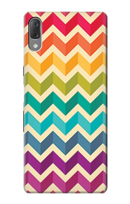 S2362 Rainbow Colorful Shavron Zig Zag Pattern Case For Sony Xperia L3