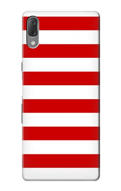 S2364 Red and White Striped Case For Sony Xperia L3