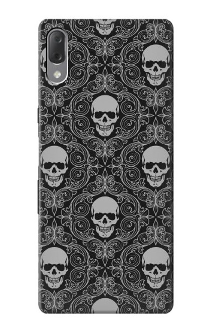 S2371 Skull Vintage Monochrome Pattern Case For Sony Xperia L3