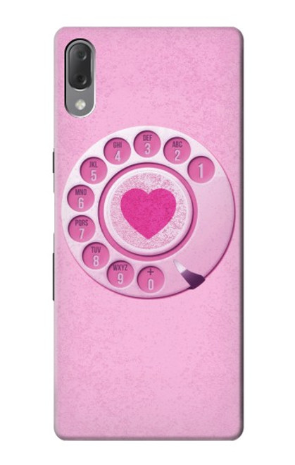 S2847 Pink Retro Rotary Phone Case For Sony Xperia L3