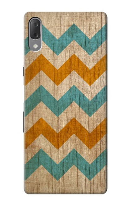 S3033 Vintage Wood Chevron Graphic Printed Case For Sony Xperia L3