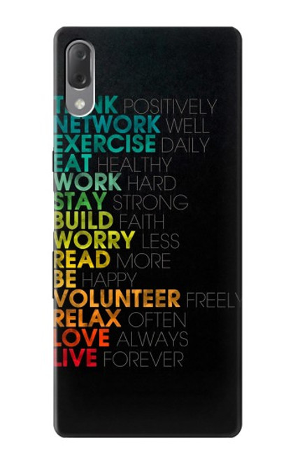 S3523 Think Positive Words Quotes Case For Sony Xperia L3