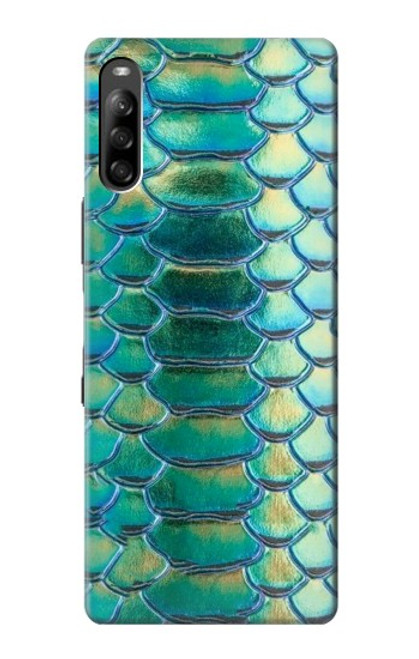 S3414 Green Snake Scale Graphic Print Case For Sony Xperia L4