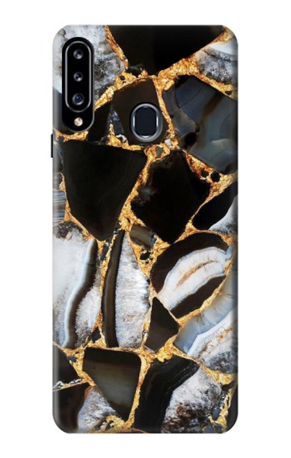 S3419 Gold Marble Graphic Print Case For Samsung Galaxy A20s