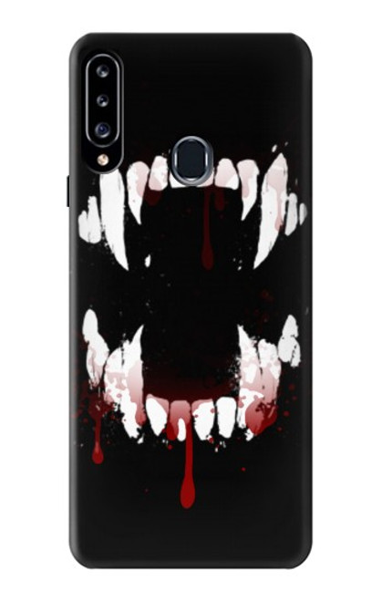S3527 Vampire Teeth Bloodstain Case For Samsung Galaxy A20s