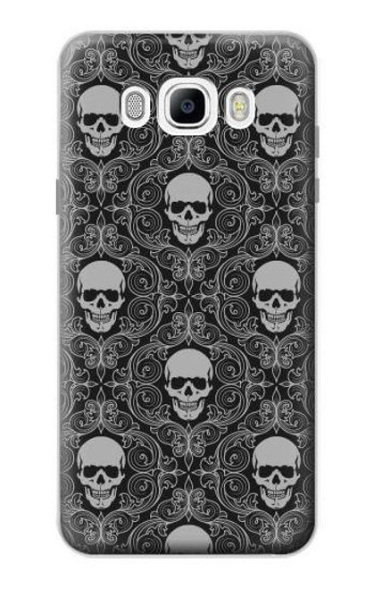 S2371 Skull Vintage Monochrome Pattern Case For Samsung Galaxy J7 (2016)