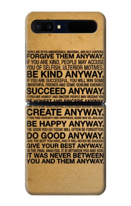 S2513 Mother Teresa Anyway Quotes Case For Samsung Galaxy Z Flip 5G