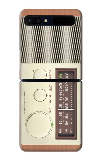 S3165 FM AM Wooden Receiver Graphic Case For Samsung Galaxy Z Flip 5G