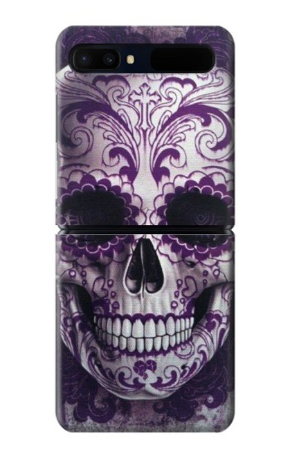 S3582 Purple Sugar Skull Case For Samsung Galaxy Z Flip 5G