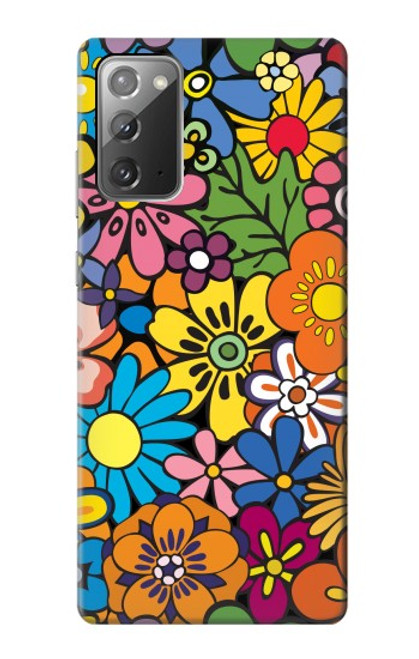 S3281 Colorful Hippie Flowers Pattern Case For Samsung Galaxy Note 20