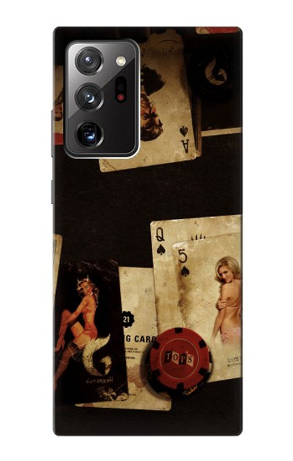 S1069 Old Vintage Sexy Poker Case For Samsung Galaxy Note 20 Ultra, Ultra 5G