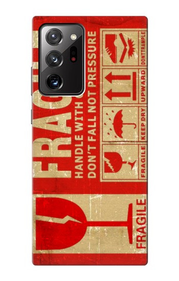 S3552 Vintage Fragile Label Art Case For Samsung Galaxy Note 20 Ultra, Ultra 5G