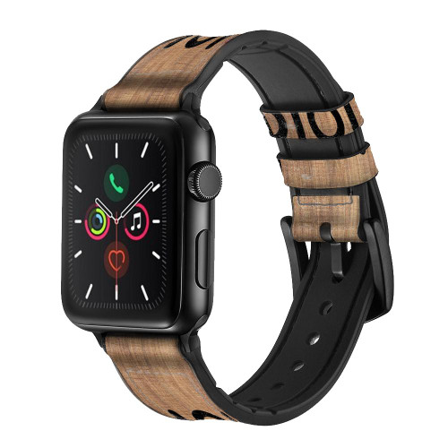 CA0709 Tic Tac Toe XO Game Leather & Silicone Smart Watch Band Strap For Apple Watch iWatch