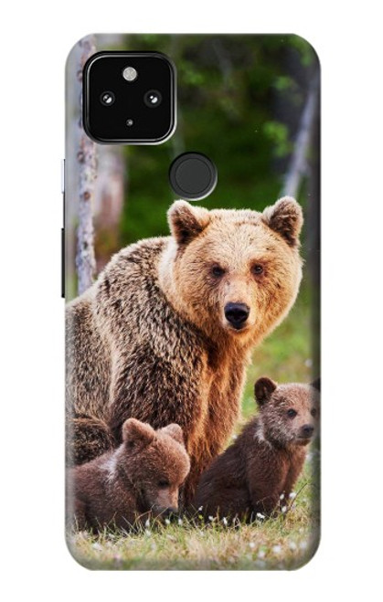 S3558 Bear Family Case For Google Pixel 4a 5G