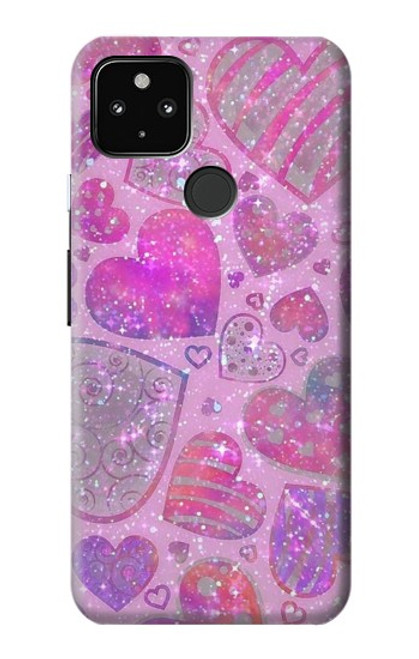 S3710 Pink Love Heart Case For Google Pixel 4a 5G