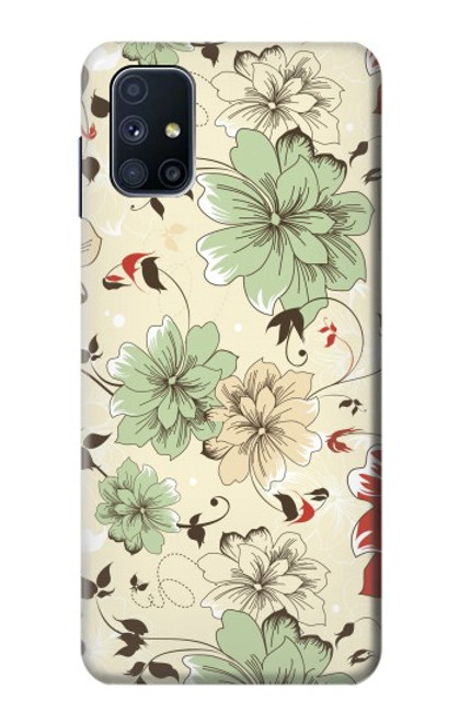 S2179 Flower Floral Vintage Art Pattern Case For Samsung Galaxy M51