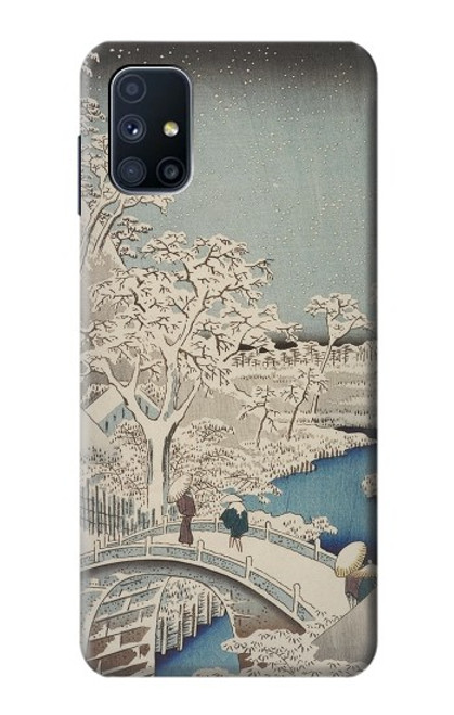 S3350 Utagawa Hiroshige Drum Bridge Yuhi Hill in Meguro Case For Samsung Galaxy M51