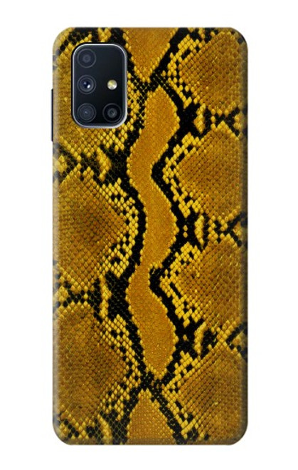 S3365 Yellow Python Skin Graphic Print Case For Samsung Galaxy M51