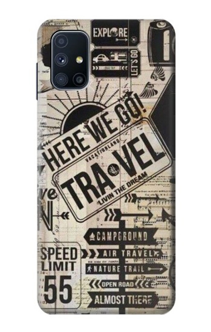 S3441 Vintage Travel Case For Samsung Galaxy M51