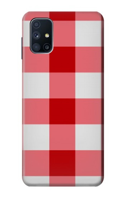 S3535 Red Gingham Case For Samsung Galaxy M51