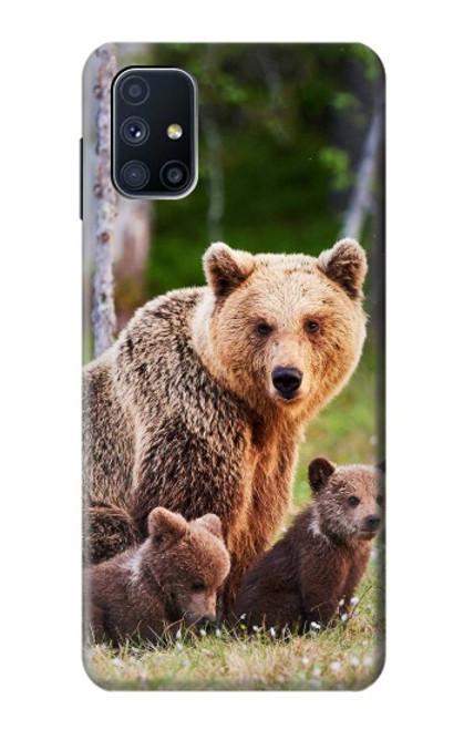 S3558 Bear Family Case For Samsung Galaxy M51