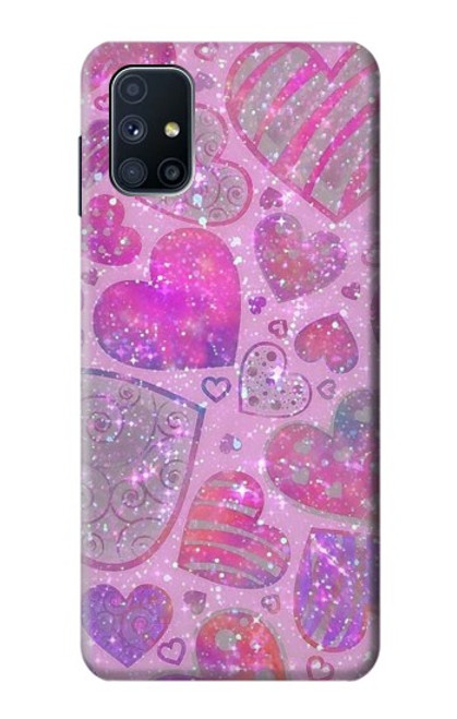 S3710 Pink Love Heart Case For Samsung Galaxy M51