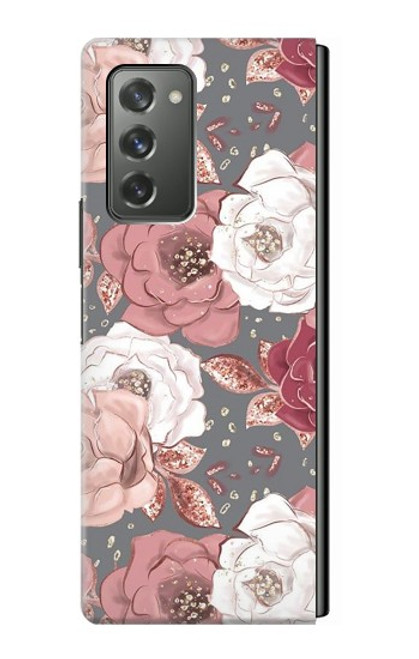 S3716 Rose Floral Pattern Case For Samsung Galaxy Z Fold2 5G