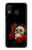 S3753 Dark Gothic Goth Skull Roses Case For Samsung Galaxy A20, Galaxy A30