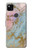 S3717 Rose Gold Blue Pastel Marble Graphic Printed Case For Google Pixel 4a