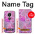 S3710 Pink Love Heart Case For Motorola Moto E5 Plus