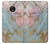 S3717 Rose Gold Blue Pastel Marble Graphic Printed Case For Motorola Moto E4