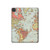 S3418 Vintage World Map Hard Case For iPad Pro 11 (2021,2020,2018, 3rd, 2nd, 1st)