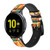 CA0212 Western Pattern Leather & Silicone Smart Watch Band Strap For Samsung Galaxy Watch, Gear, Active
