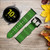 CA0267 Football Soccer Field Leather & Silicone Smart Watch Band Strap For Samsung Galaxy Watch, Gear, Active