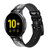 CA0297 Gun Bullet Hole Glass Leather & Silicone Smart Watch Band Strap For Samsung Galaxy Watch, Gear, Active