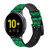 CA0413 Green Fish Scale Pattern Graphic Leather & Silicone Smart Watch Band Strap For Samsung Galaxy Watch, Gear, Active