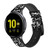 CA0425 Hey Hi Hello Art Pattern Leather & Silicone Smart Watch Band Strap For Samsung Galaxy Watch, Gear, Active